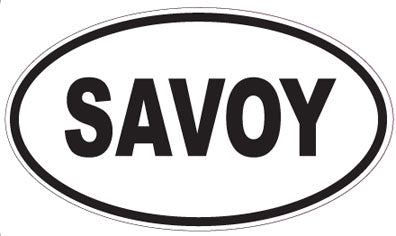 SAVOY - Oval Sticker