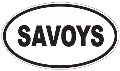 SAVOYS - Oval Sticker