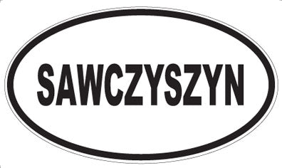 SAWCZYSZYN - Oval Sticker