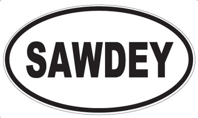 SAWDEY - Oval Sticker