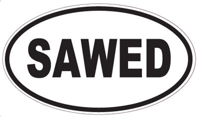 SAWED - Oval Sticker