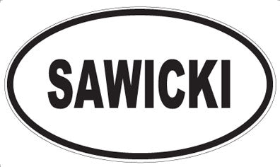 SAWICKI - Oval Sticker