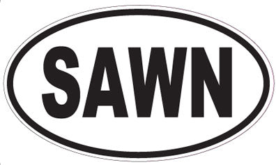 SAWN - Oval Sticker