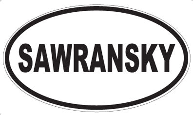 SAWRANSKY - Oval Magnet