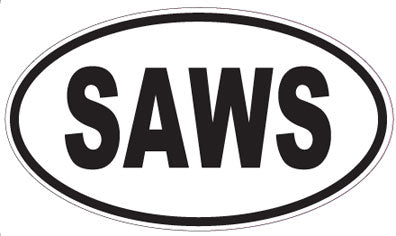 SAWS - Oval Sticker