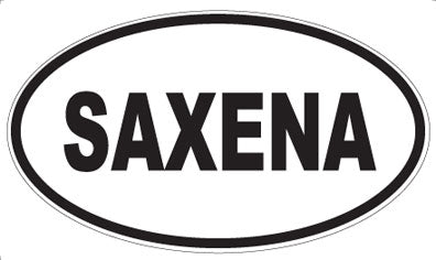 SAXENA - Oval Sticker