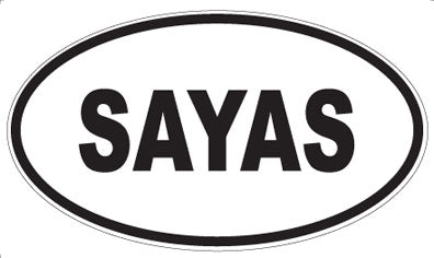 SAYAS - Oval Sticker