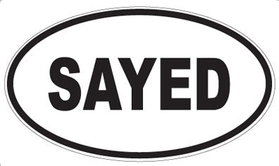 SAYED - Oval Magnet