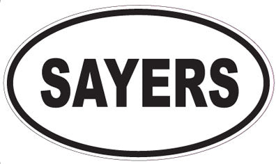 SAYERS - Oval Sticker