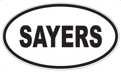 SAYERS - Oval Magnet