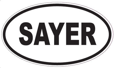 SAYER - Oval Magnet