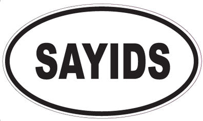 SAYIDS - Oval Sticker