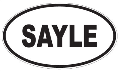 SAYLE - Oval Sticker