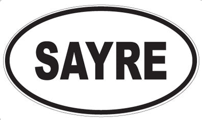 SAYRE - Oval Sticker