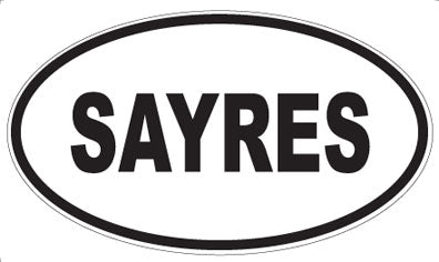 SAYRES - Oval Sticker