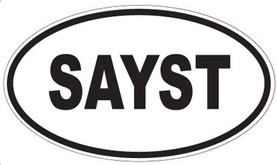 SAYST - Oval Magnet
