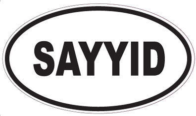 SAYYID - Oval Sticker