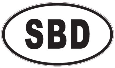 SBD - 3 Letter Initials Oval Sticker