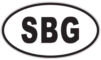 SBG - 3 Letter Initials Oval Sticker