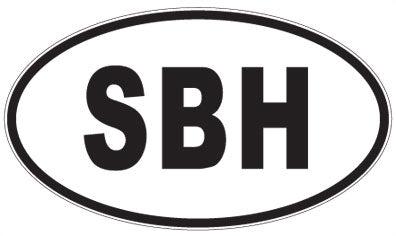 SBH - 3 Letter Initials Oval Sticker