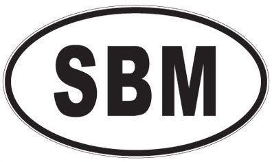 SBM - 3 Letter Initials Oval Sticker
