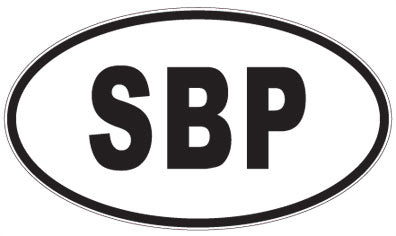 SBP - 3 Letter Initials Oval Sticker