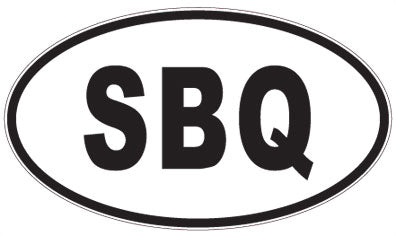 SBQ - 3 Letter Initials Oval Sticker