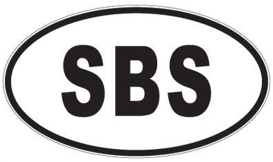 SBS - 3 Letter Initials Oval Sticker