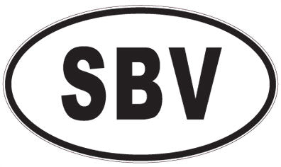 SBV - 3 Letter Initials Oval Sticker