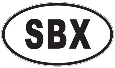 SBX - 3 Letter Initials Oval Sticker