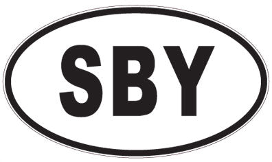 SBY - 3 Letter Initials Oval Sticker
