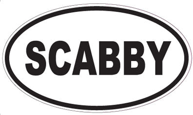 SCABBY - Oval Sticker