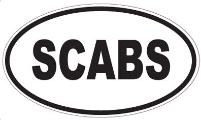 SCABS - Oval Magnet