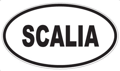 SCALIA - Oval Sticker