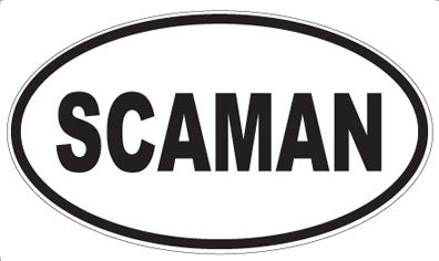SCAMAN - Oval Sticker