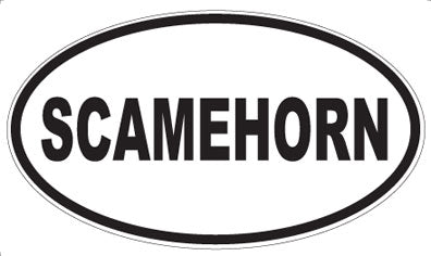 SCAMEHORN - Oval Sticker