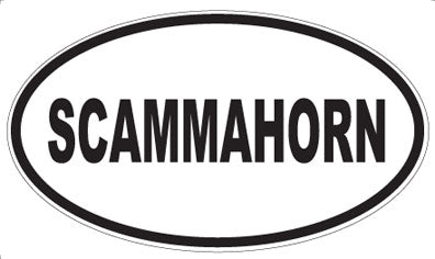 SCAMMAHORN - Oval Magnet