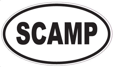 SCAMP - Oval Sticker