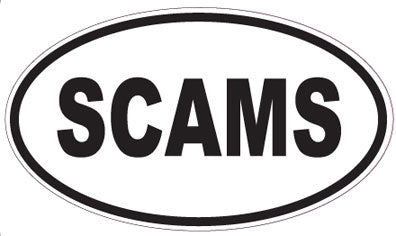 SCAMS - Oval Sticker