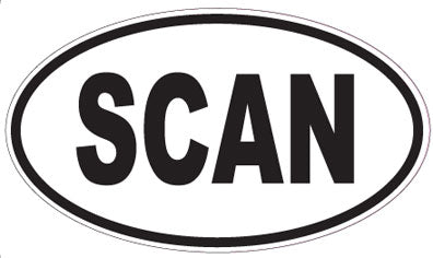 SCAN - Oval Sticker
