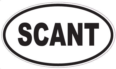 SCANT - Oval Sticker