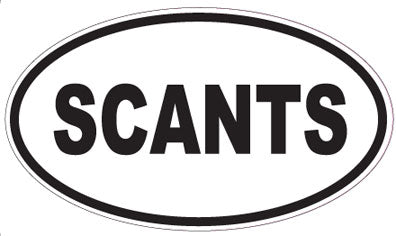 SCANTS - Oval Sticker