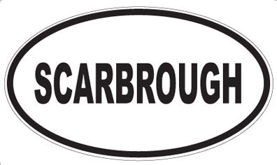 SCARBROUGH - Oval Sticker