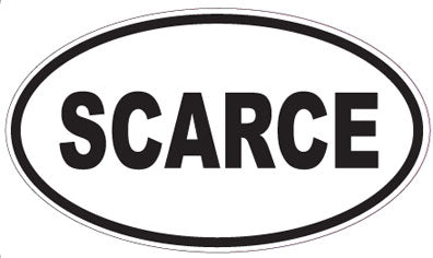 SCARCE - Oval Sticker
