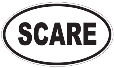 SCARE - Oval Sticker