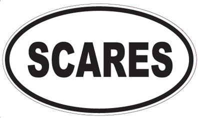 SCARES - Oval Sticker