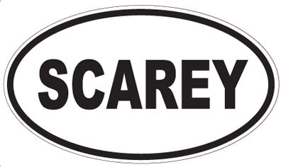SCAREY - Oval Sticker
