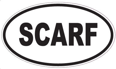 SCARF - Oval Sticker
