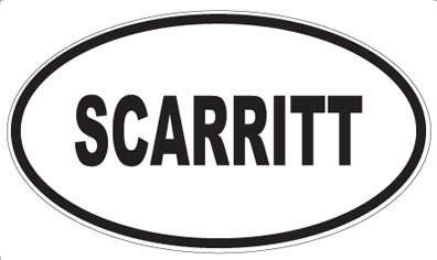 SCARRITT - Oval Sticker