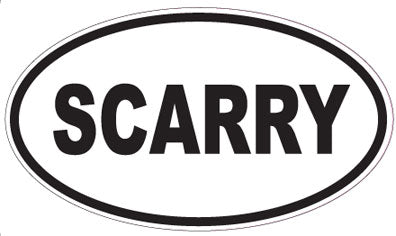 SCARRY - Oval Sticker
